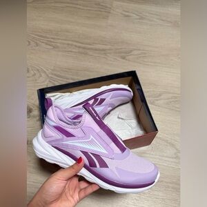 Reebok Lavender and Purple Slip-On Athletic Sneakers